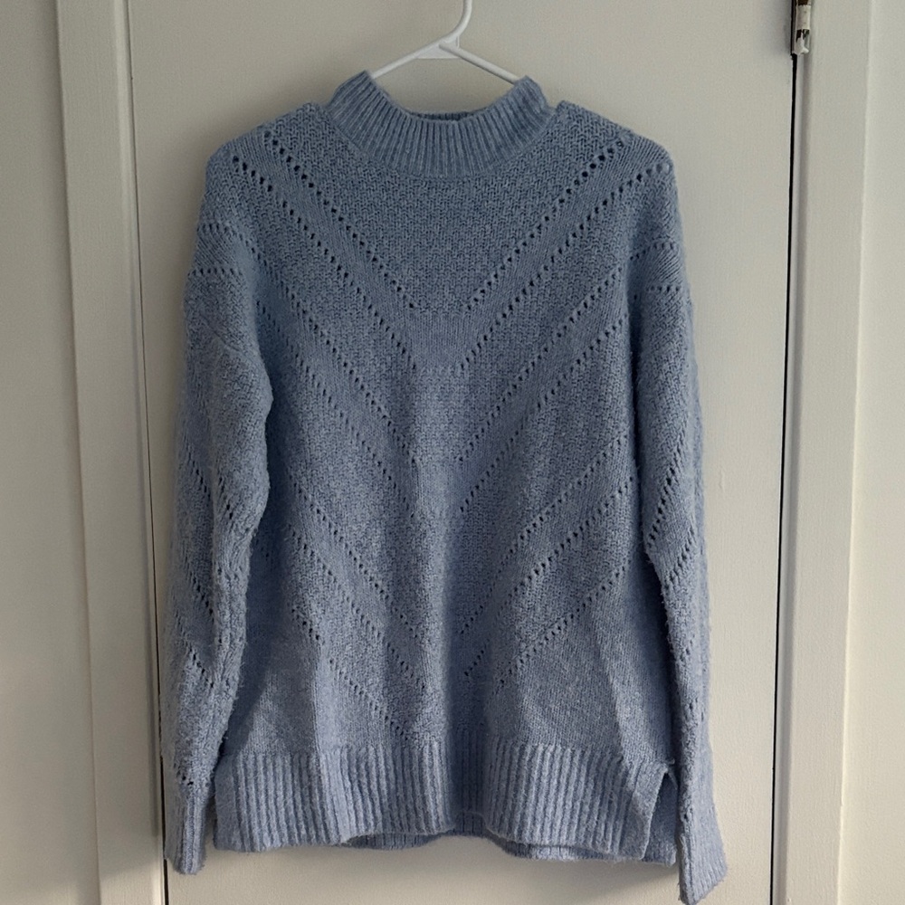 Reitmans Light Blue Textured Knit Sweater